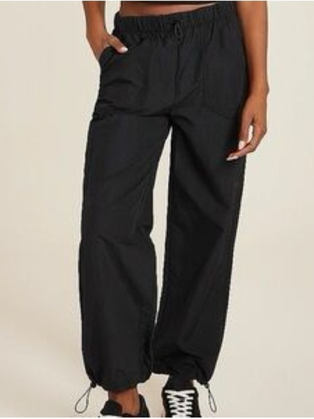 Maurices Black Elastic Waist Drawstring Track Joggers New! XL